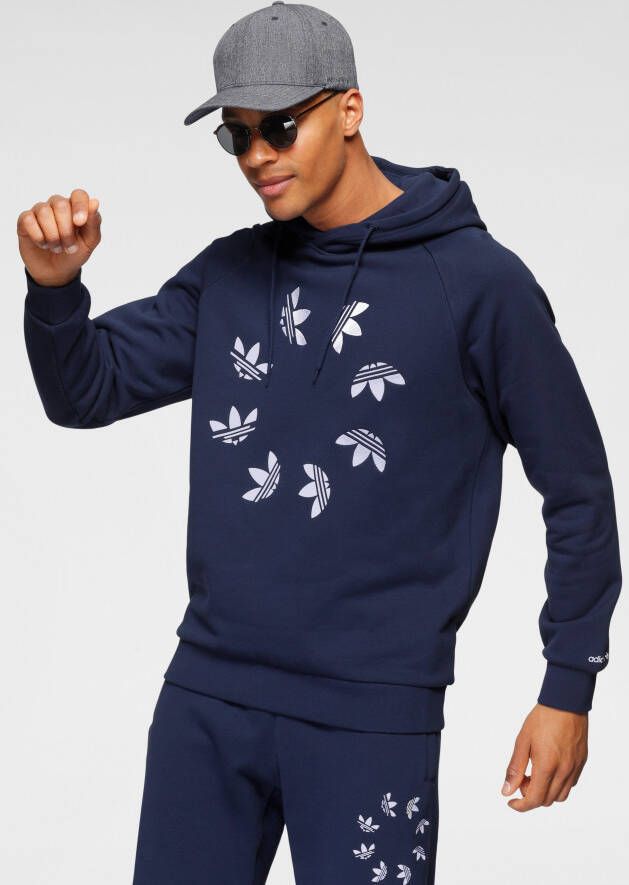 Adidas Versplinterde Trefoil Night Sky Hoodie Blue Heren