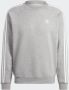 Adidas Originals Klassieke 3-Stripes Crewneck Sweater Gray Heren - Thumbnail 5