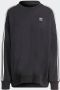 Adidas Klassieke Oversized Crewneck Sweatshirt Zwart Black Dames - Thumbnail 6
