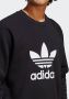 Adidas Originals Zwart Crewneck Sweatshirt met Contrasterende Trefoil Print Black Heren - Thumbnail 10
