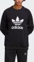 Adidas Originals Zwart Crewneck Sweatshirt met Contrasterende Trefoil Print Black Heren - Thumbnail 9