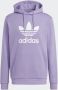 Adidas Klassieke Trefoil Hoodie Lichtgewicht Sweatshirt Purple Heren - Thumbnail 4