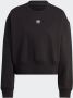 Adidas Originals Zwarte Oversized Sweater met Geborduurd Logo Zwart Dames - Thumbnail 7