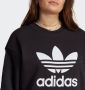 Adidas Iconische Trefoil Crew Sweatshirt Vrouwen Black Dames - Thumbnail 5