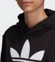 Adidas Originals unisex Adicolor hoodie zwart wit Sweater Katoen Capuchon 128 - Thumbnail 6