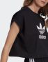 Adidas Originals Sportieve Dames Crop Tee Zwart Black Dames - Thumbnail 5