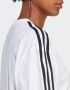 Adidas Originals Witte Sport T-shirt met Logo Borduursel en Strepen White Dames - Thumbnail 5