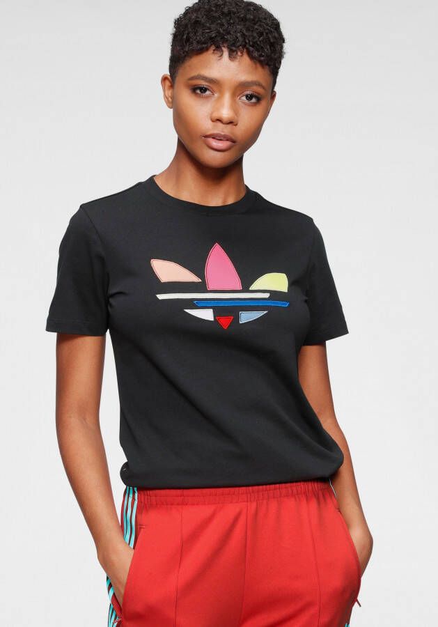 Adidas Zwarte Dames Trefoil Tee Korte Mouw Black Dames