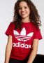 Adidas Originals T-shirt rood wit Katoen Ronde hals Logo 128 - Thumbnail 7
