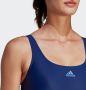 Adidas Dames zwempak 1-delig met 3 banden Blauw Dames - Thumbnail 7