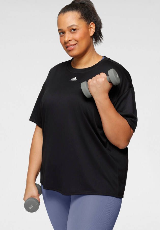 Adidas Sportswear Plus SIZE T-shirt met logo vochtregulerend