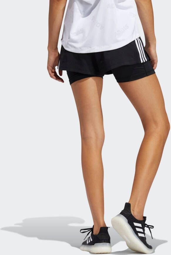 adidas Performance Short PACER 3-STREPEN WOVEN TWO-IN-ONE (1-delig)