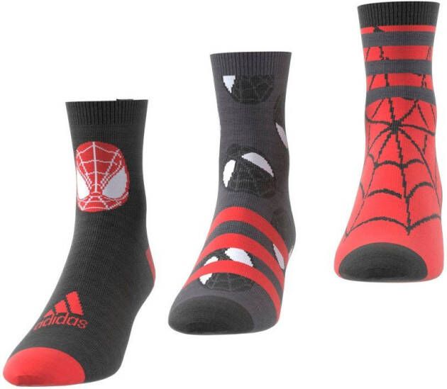 adidas Performance Sportsokken MARVEL SPIDERMAN CREW SOKKEN 3 PAAR (3 paar)