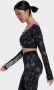 Adidas Performance Trainingsshirt HYPERGLAM CUT 3-STREIFEN LONG SLEEVE CROP-TOP - Thumbnail 7