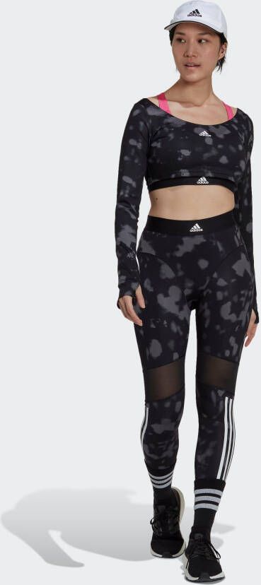 adidas Performance Trainingsshirt HYPERGLAM CUT 3-STREIFEN LONG SLEEVE CROP-TOP