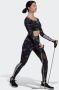 Adidas Performance Trainingsshirt HYPERGLAM CUT 3-STREIFEN LONG SLEEVE CROP-TOP - Thumbnail 9