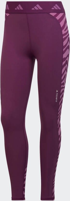 adidas Performance Trainingstights HYPERGLAM TechFIT HIGH-waisted zebra 7 8-TIGHT