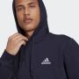 Adidas Blauwe Fleece Hoodie voor Koud Weer Blauw Heren - Thumbnail 9