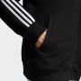 Adidas Badge of Sport 3-Stripes Full Zip Hoodie Black White- Dames Black White - Thumbnail 5