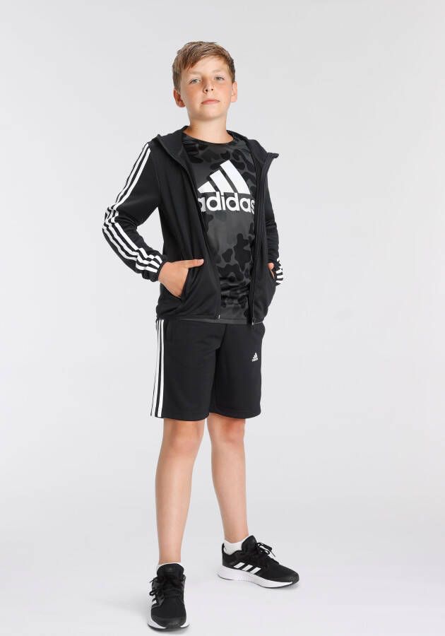adidas Sportswear Capuchonsweatvest DESIGNED 2 MOVE 3-STREIFEN KAPUZENJACKE