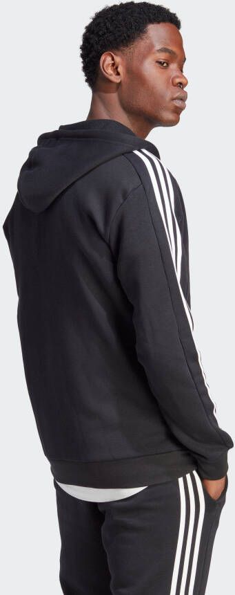 adidas Sportswear Capuchonsweatvest ESSENTIALS 3-STRIPES CAPUCHONJACK comfortabel materiaal van katoenmix (1-delig)