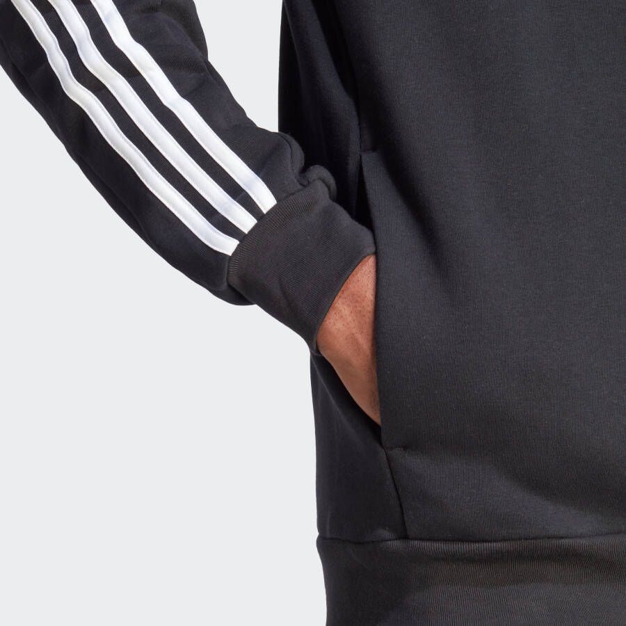 adidas Sportswear Capuchonsweatvest ESSENTIALS 3-STRIPES CAPUCHONJACK comfortabel materiaal van katoenmix (1-delig)