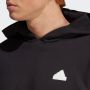 Adidas Zwarte Future Icons 3-Stripes Hoodie Zwart Heren - Thumbnail 8