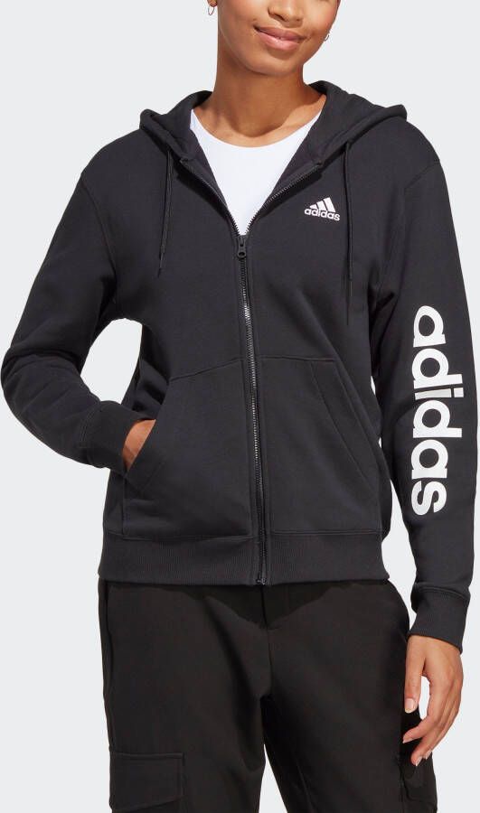 adidas Sportswear Capuchonsweatvest ESSENTIALS LINEAR FRENCH TERRY Capuchonjack (1-delig)