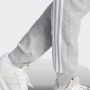 Adidas Grijze Essentials Fleece 3-Stripes Tapered Cuff Broek Grijs Heren - Thumbnail 4