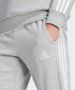 Adidas Grijze Essentials Fleece 3-Stripes Tapered Cuff Broek Grijs Heren - Thumbnail 5