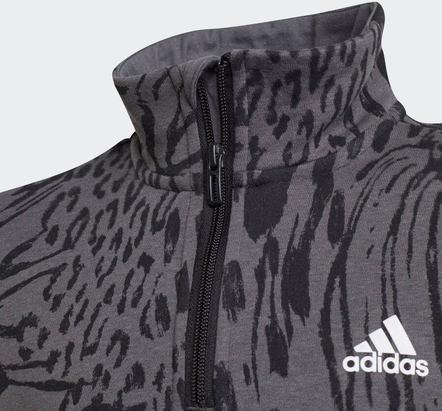 adidas Sportswear Sweatjurk FUTURE ICONS HYBRID ANIMAL PRINT COTTON LOOSE HALF-ZIP jurk (1-delig)