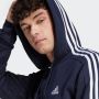 Adidas Originals Heren Essentials French Terry 3-Stripes Blauwe Zip Sweatshirt Blue Heren - Thumbnail 6