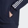 Adidas Originals Heren Essentials French Terry 3-Stripes Blauwe Zip Sweatshirt Blue Heren - Thumbnail 8