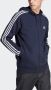 Adidas Originals Heren Essentials French Terry 3-Stripes Blauwe Zip Sweatshirt Blue Heren - Thumbnail 10