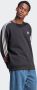 Adidas Essentials Fleece 3-Stripes Sweatshirt Black Heren - Thumbnail 5
