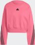 Adidas Future Icons 3-Stripes Ronde Hals Sweatshirt Roze Dames - Thumbnail 6