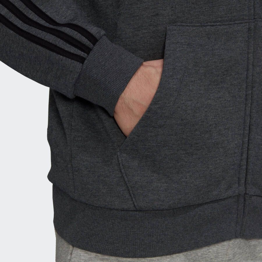 adidas Sportswear Sweatvest Essentials fleece 3STREPEN capuchonjack