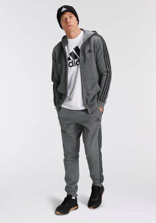 adidas Sportswear Sweatvest Essentials fleece 3STREPEN capuchonjack