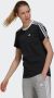 Adidas Essentials 3-Stripes Loose Fit T-shirt Black Heren - Thumbnail 3