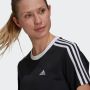 Adidas Essentials 3 Bands for Women T -Shirt Zwart Dames - Thumbnail 6