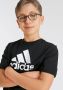 Adidas Sportswear T-shirt zwart wit Katoen Ronde hals Logo 152 - Thumbnail 4