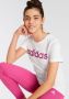 Adidas Sportswear T-shirt met logo wit roze Meisjes Katoen Ronde hals Logo 140 - Thumbnail 6