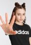 Adidas Sportswear T-shirt zwart wit Meisjes Katoen Ronde hals Logo 128 - Thumbnail 4