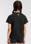 Adidas Sportswear T-shirt met logo zwart wit Sport t-shirt Meisjes Polyester Ronde hals 128 - Thumbnail 3
