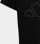 Adidas Sportswear T-shirt met logo zwart wit Sport t-shirt Meisjes Polyester Ronde hals 128 - Thumbnail 5