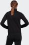 Adidas Sweatshirt Essentials Warm-Up Slim 3 Bandas Zwart Dames - Thumbnail 3