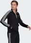 Adidas Sweatshirt Essentials Warm-Up Slim 3 Bandas Zwart Dames - Thumbnail 4