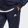 Adidas Blauw Tricot Pak met Hoge Hals Rits en Logo Blauw Heren - Thumbnail 8