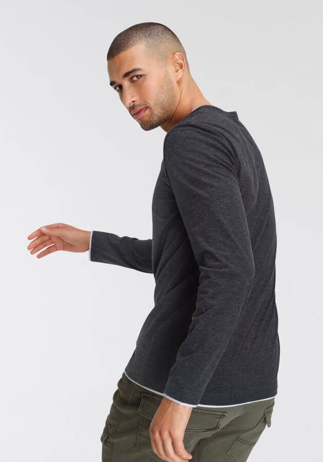 AJC Longsleeve Langarm smal gesneden ronde hals