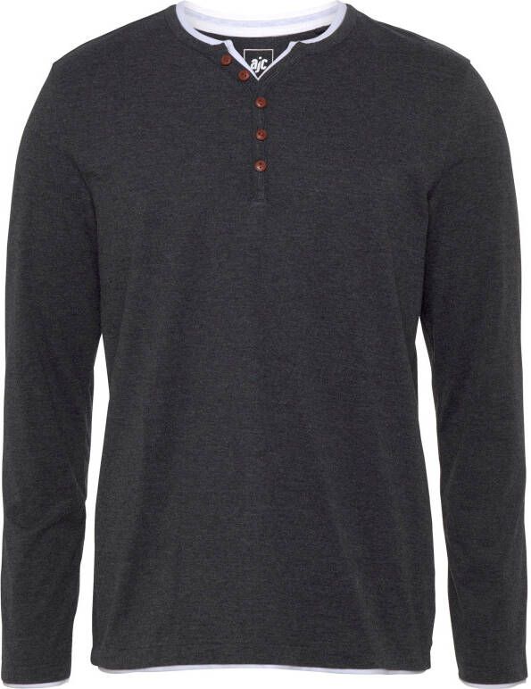 AJC Longsleeve Langarm smal gesneden ronde hals